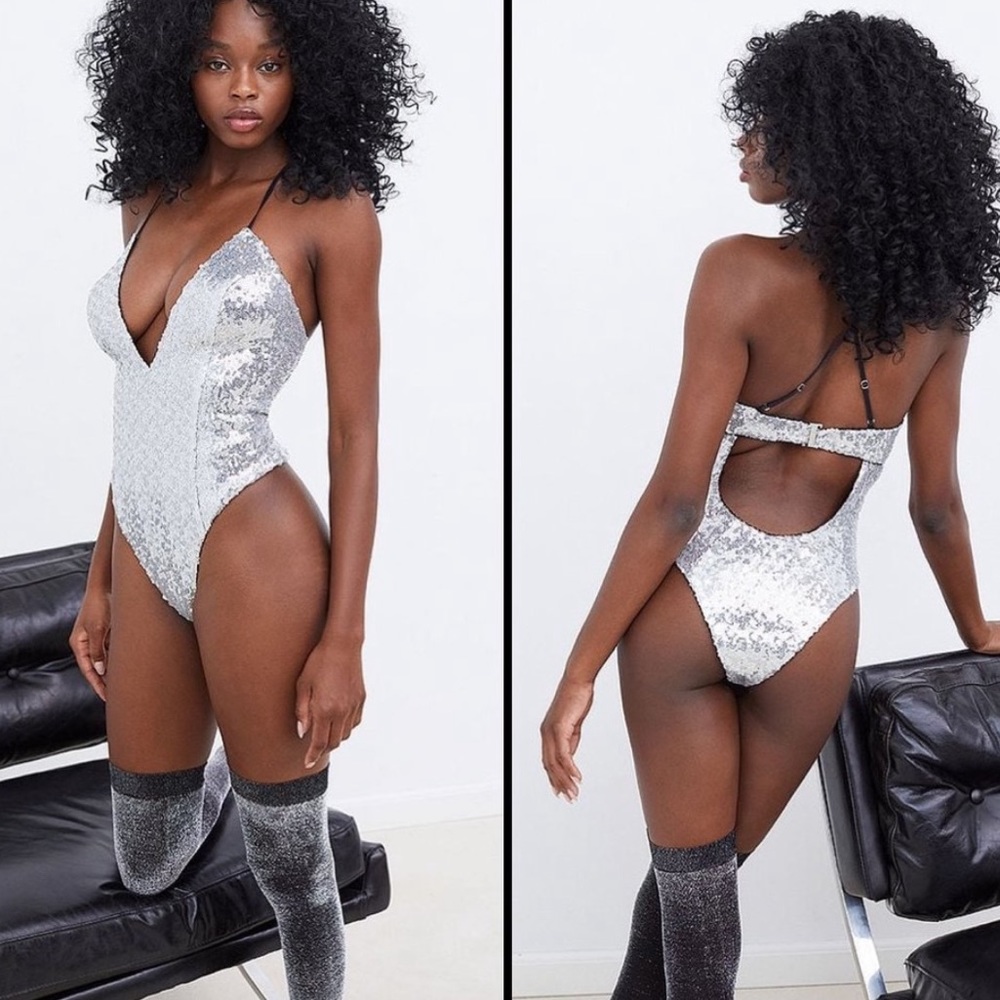 Silver Sequin Women's Top - Picture 5 of 8